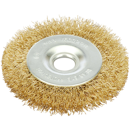 BRASS WIRE WHEEL 75MM 6MM ARBR