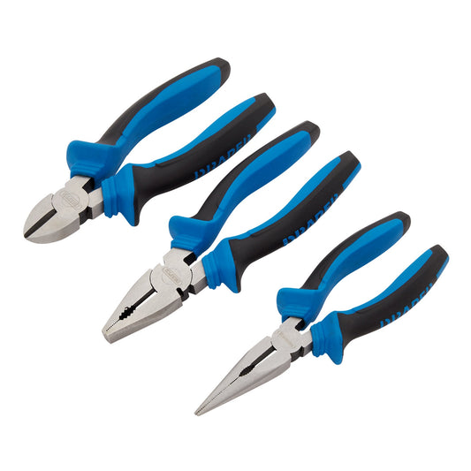 3 PIECE SOFT GRIP PLIER SET