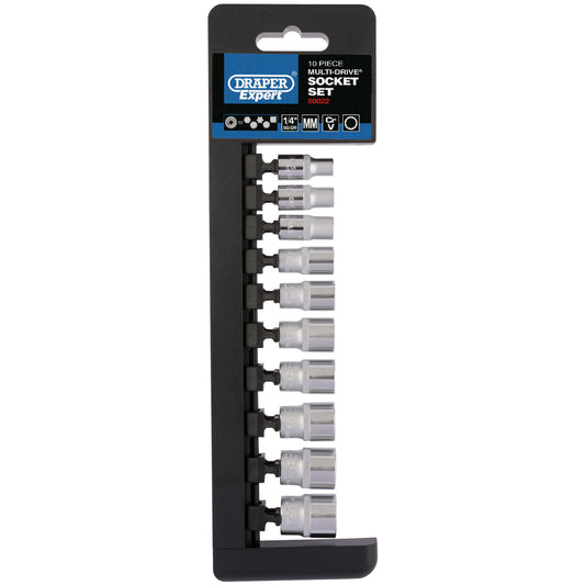 1/4"10PC MULTI-DRIVE SCKET SET