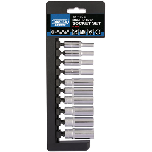 1/4" 10PC DEEP MULTI-DRIVE SET