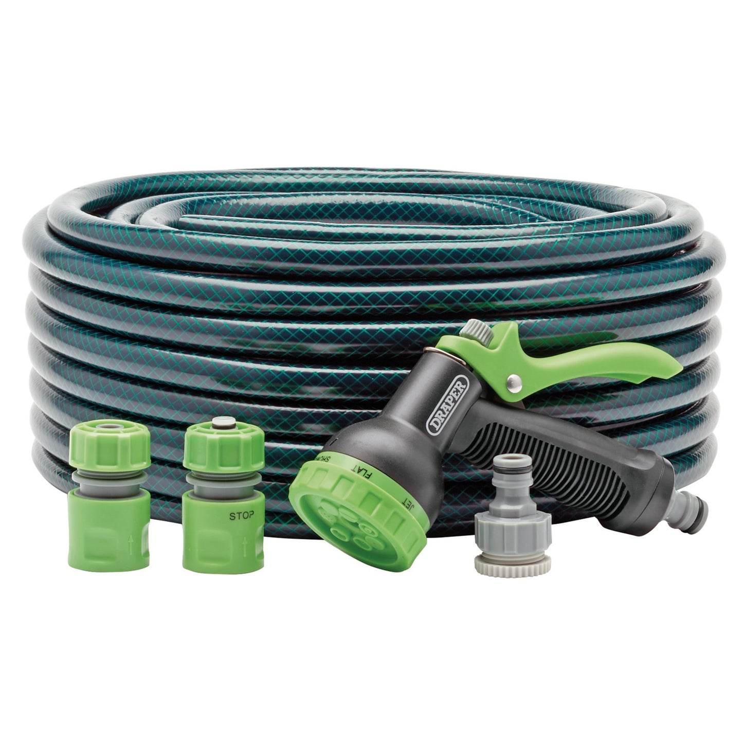 30M GREEN HOSE C/W STARTER KIT