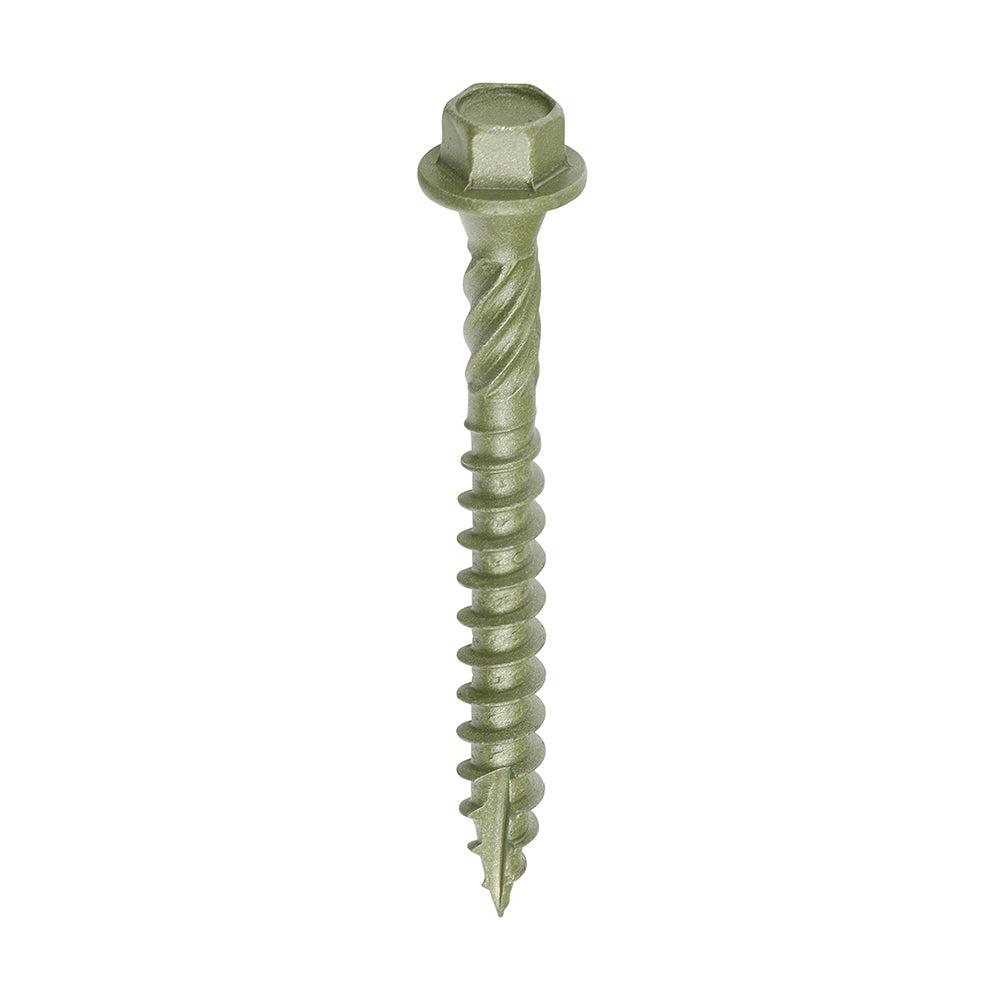 Timber Frame Construction & Landscaping Screws - Hex - Exterior - Green Organic