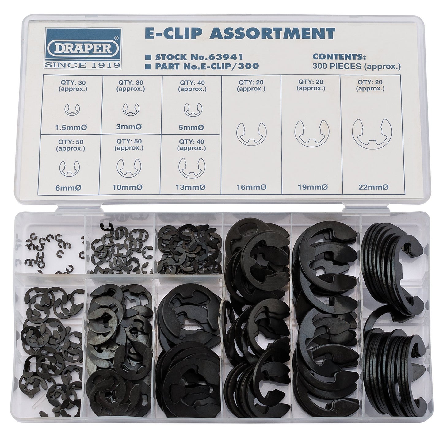 300PC E-CLIP ASSORTMENT
