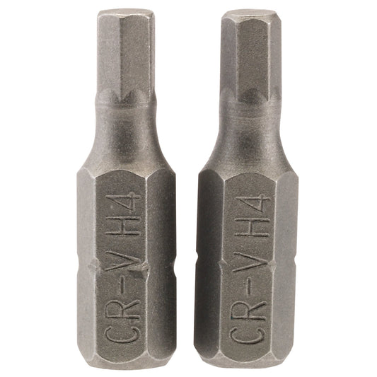 2PC 25MM 4.0MM HEX S/D BIT