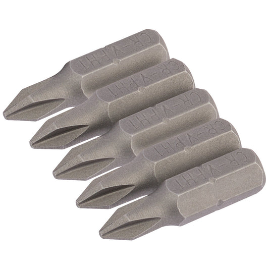 5PC 25MM NO1 C.SLOT S/D BIT