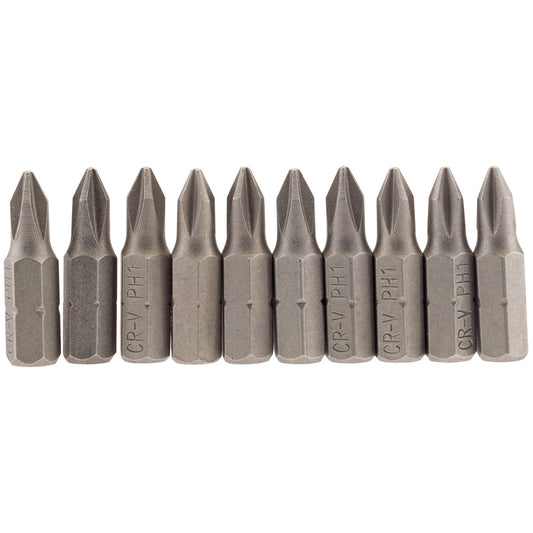 10PC 25MM NO1 C.SLOT S/D BIT