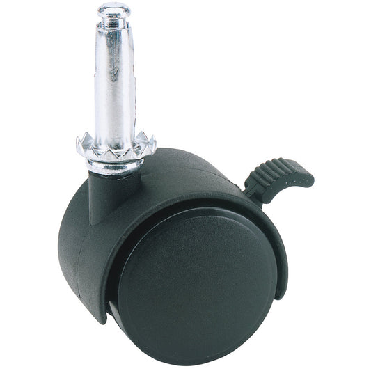 NY./W CASTOR-LOCK/BK. 40MM DIA