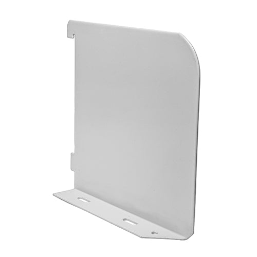 Twin Slot Shelf End - White