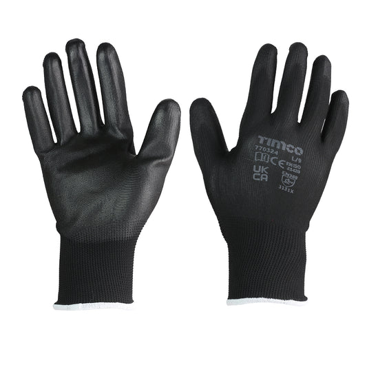 Durable Grip Gloves - PU Coated Polyester - Multi Pack