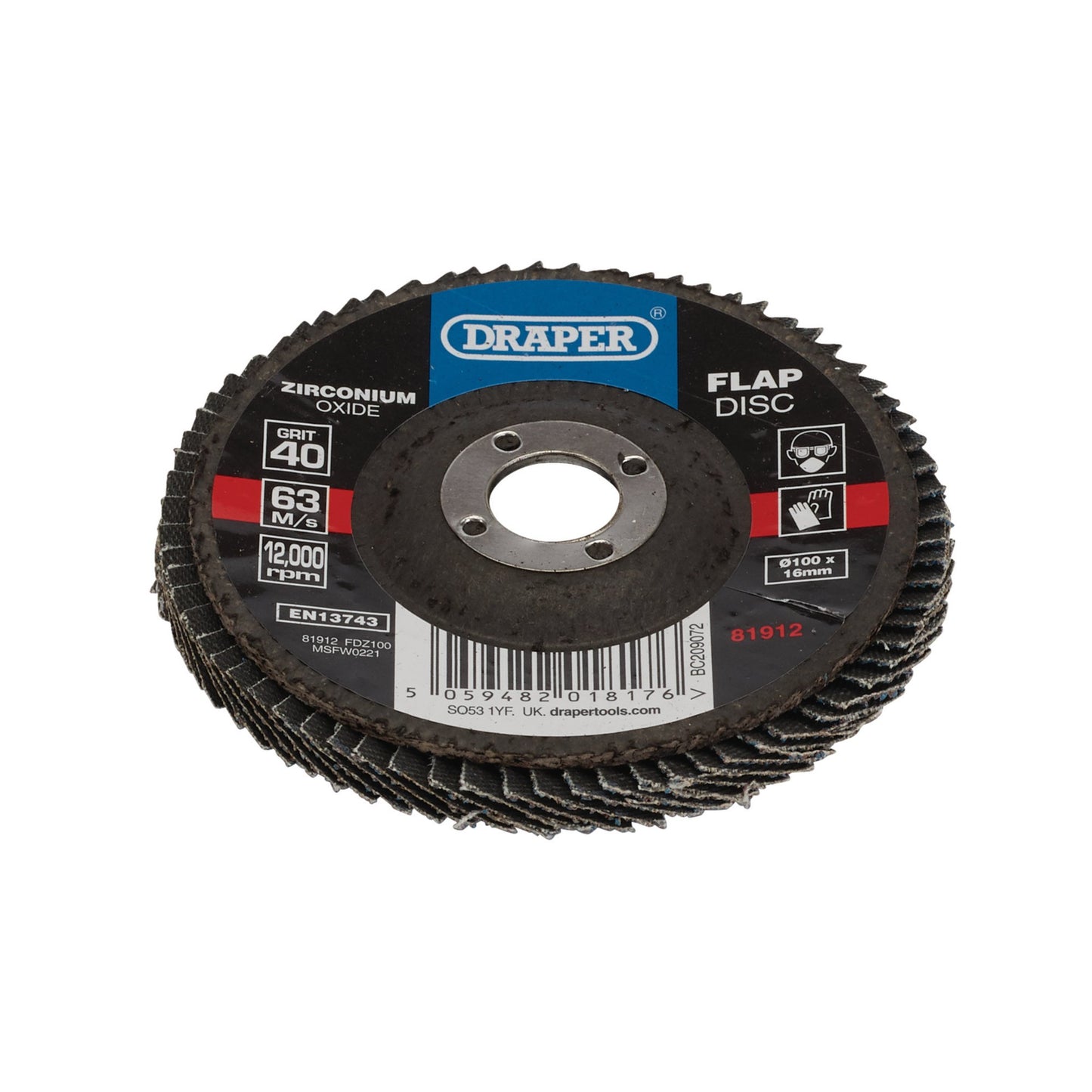 100MM FLAP DISC 40G ZR