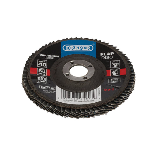 100MM FLAP DISC 40G ZR