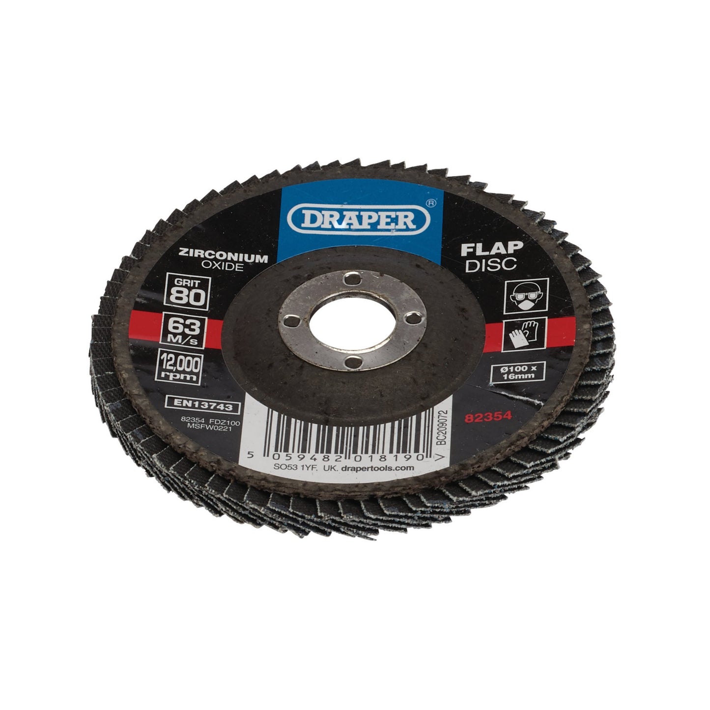 100MM FLAP DISC 80G ZR