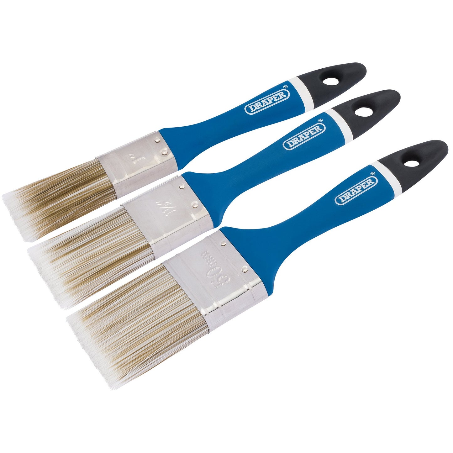 3 PC SOFT GRIP PAINT BRUSH SET