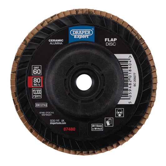 115MM FLAP DISC 60G CERAMIC