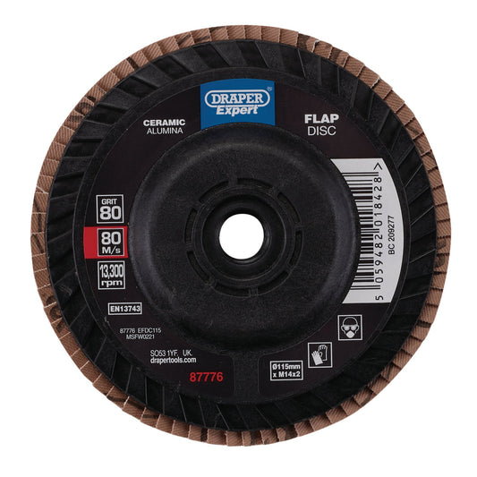 115MM FLAP DISC 80G CERAMIC