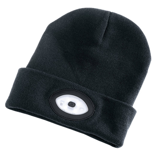 BEANIE WITH TORCH - BLACK