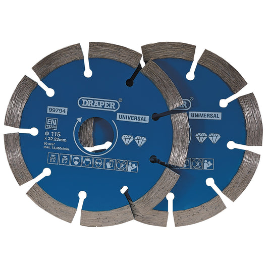 115MM DIAMOND BLADE TWIN PACK