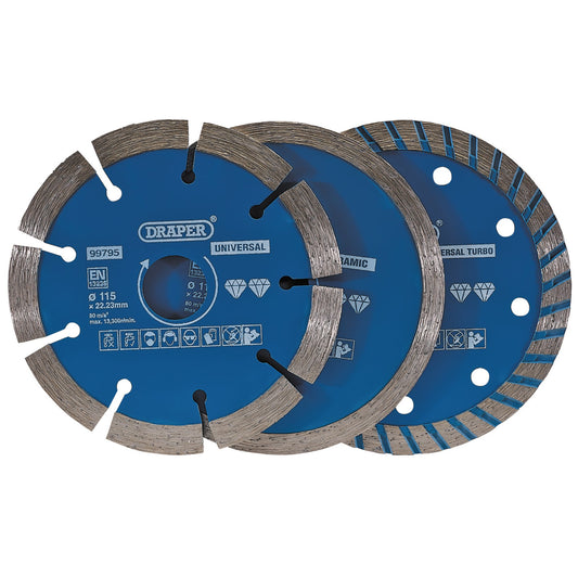 115MM DIAMOND BLADE TRIPLE PK