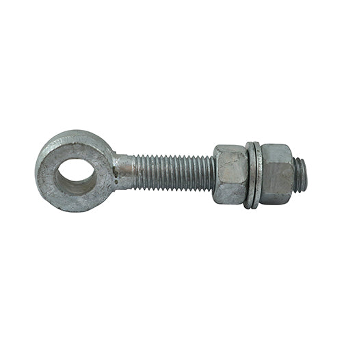 Adjustable Gate Eyes with Nuts - Hot Dipped Galvanised