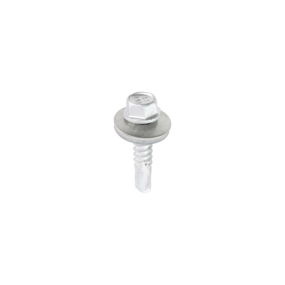 Metal Construction Light Section Screws - Hex - EPDM Washer - Self-Drilling - Exterior - Silver Organic