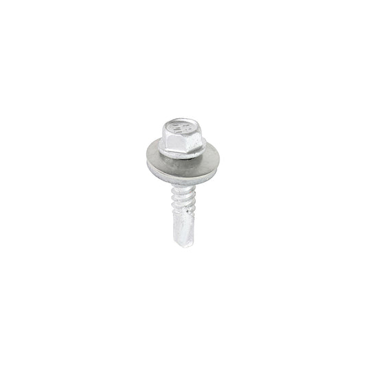 Metal Construction Light Section Screws - Hex - EPDM Washer - Self-Drilling - Exterior - Silver Organic