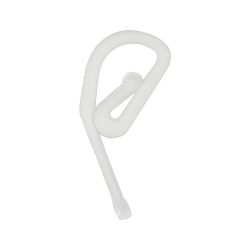 Plastic Curtain Hooks - White