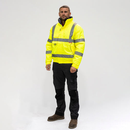 Hi-Visibility Bomber Jacket - Yellow