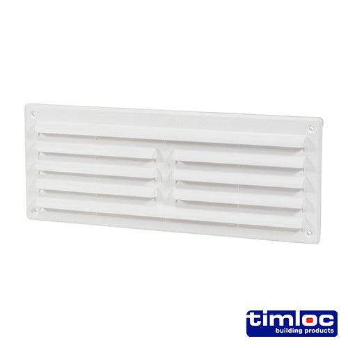 Timloc Internal Plastic Louvre Grille Vent - White - 1207W