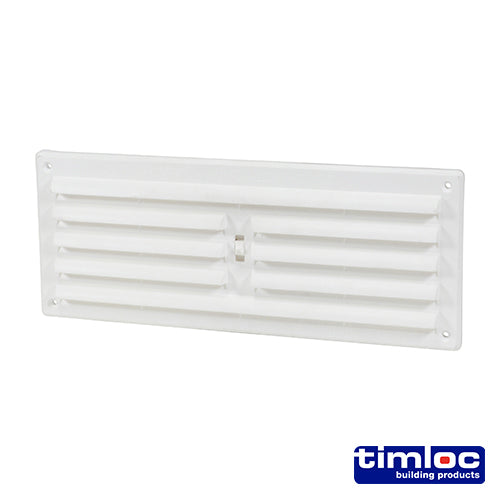 Timloc Internal Plastic Hit and Miss Louvre Grille Vent - White - 1208W