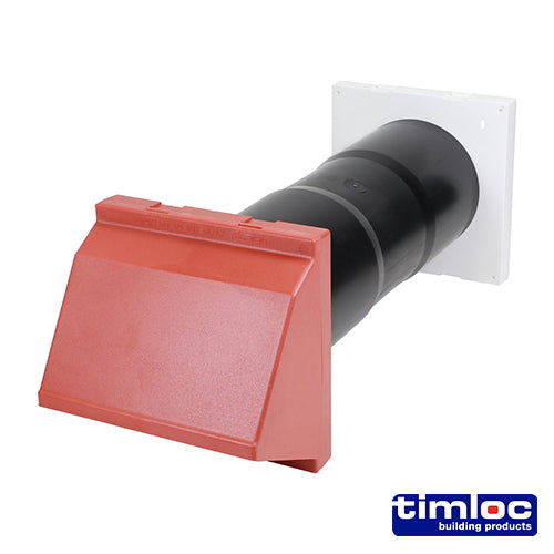 Timloc Aero Core Through-Wall Ventilation Set with Cowl and Baffle - Terracotta - ACV7CTE