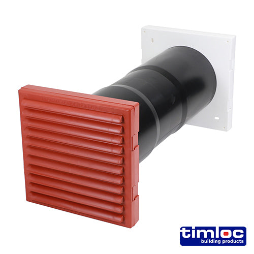 Timloc Aero Core Through-Wall Vent Set with Baffle - Terracotta - ACV7TE