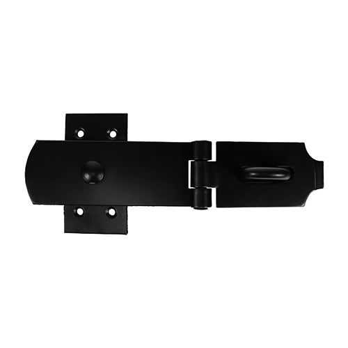 Swivel Pattern Hasp & Staple - Heavy Duty - Black