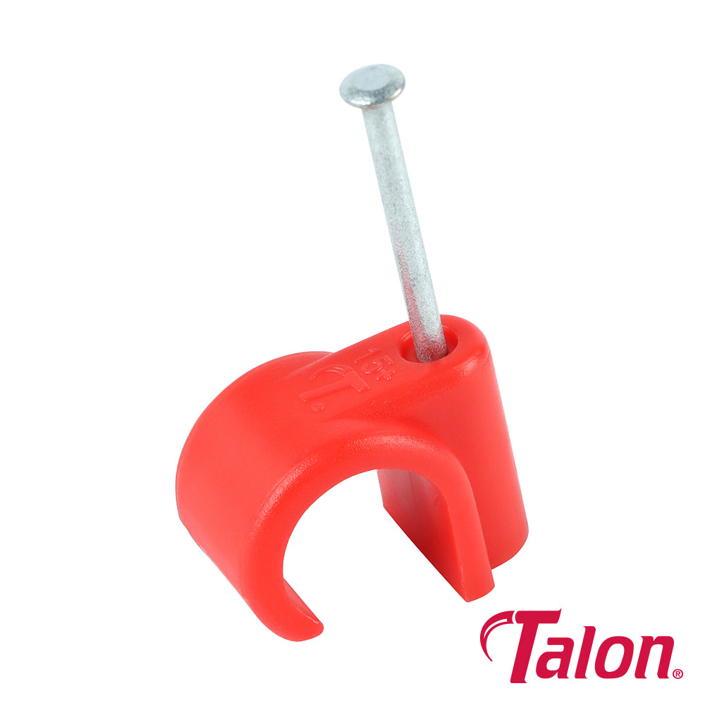 Nail In Pipe Clip - Red - NCH15